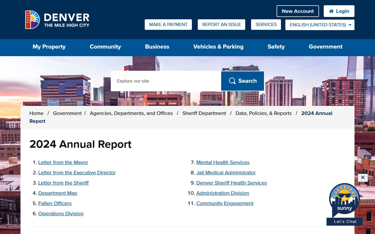 Denver Sheriff 2024 annual report with MAT expansion and reentry data